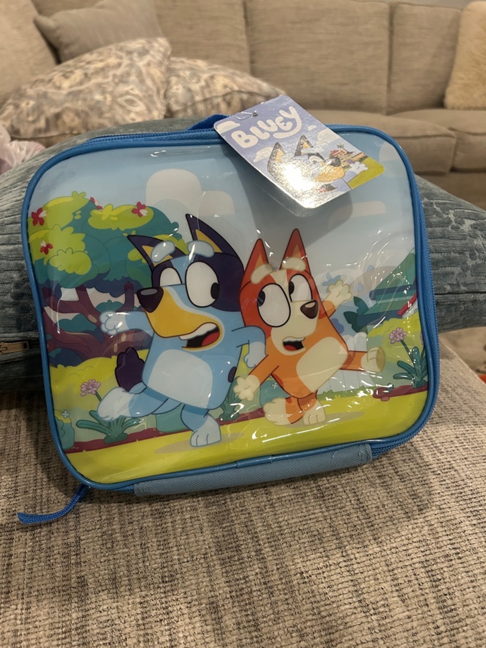 Kids Blue Lunch Bag - Bluey Characters